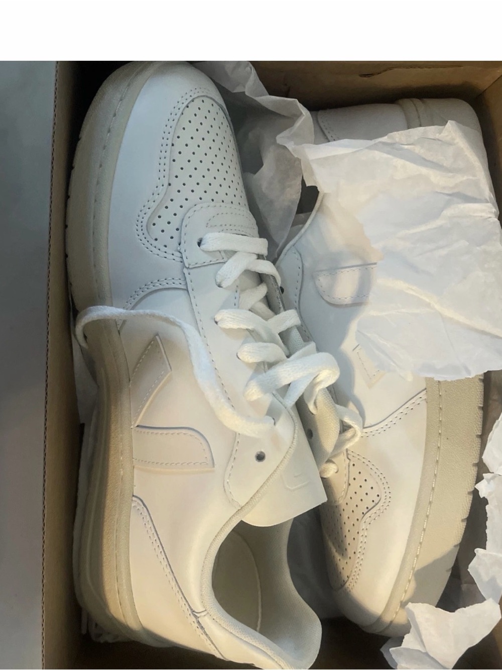 Veja White Low-Top Leather Sneakers